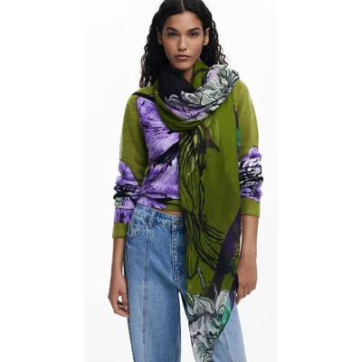 Desigual Foulard Flowers Lacroix kendő