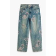 Desigual Denim Flowers Japanese farmernadrág