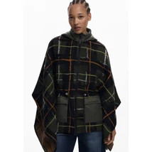 Desigual Poncho Checks Khaki Aldama