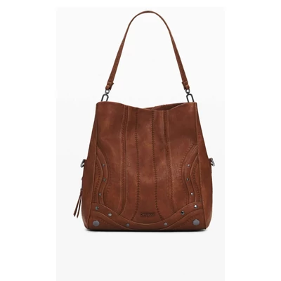 Desigual Bag Embro Patch Loverty Camel