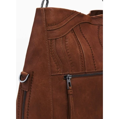 Desigual Bag Embro Patch Loverty Camel