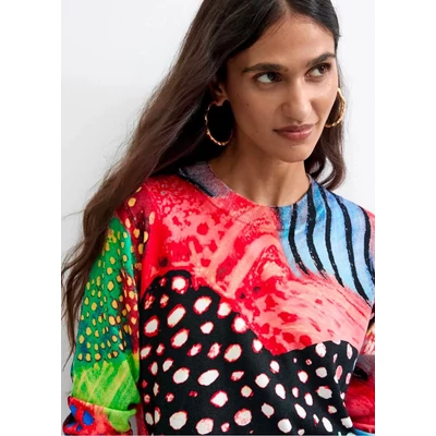 Desigual Jers Eyes pulóver
